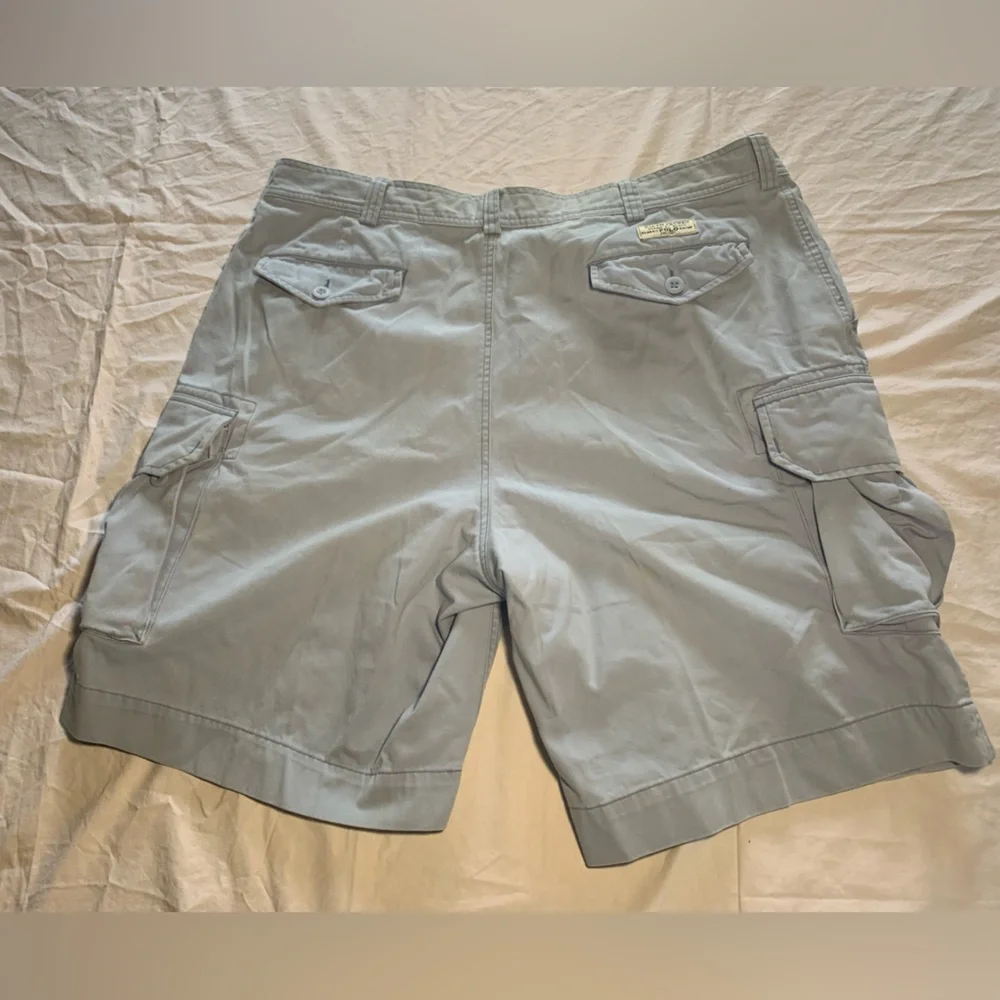 Vintage 90s Ralph Lauren Faded Cargo Shorts Blue EUC‎